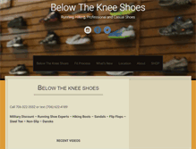 Tablet Screenshot of belowthekneeshoes.com